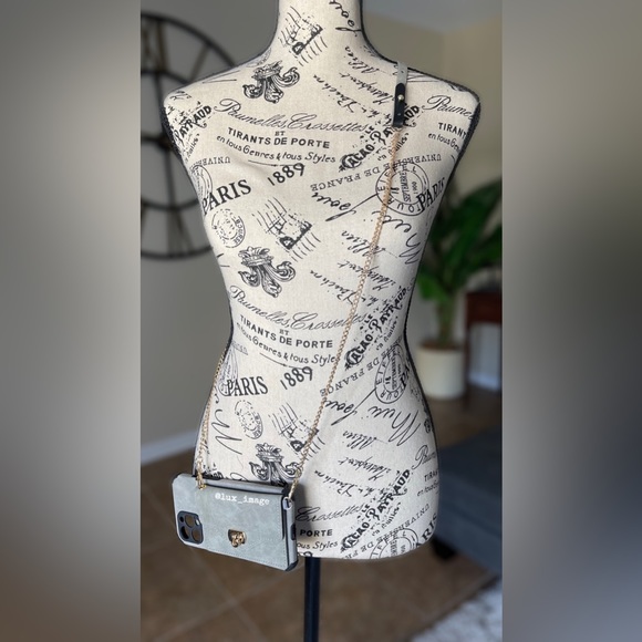 iPhone Case Crossbody Leather Cases w/ Wallet and Detachable Wristlet & Lanyard - Picture 10 of 11